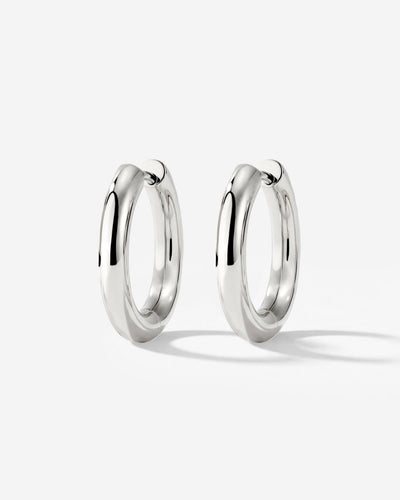 Chunky Hoopies Medium Silver