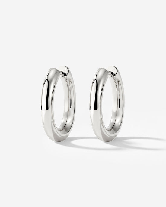 Chunky Hoopies Medium Silver