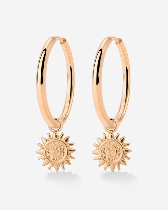 Sunny Swirl Hoop Set Large Rose Gold