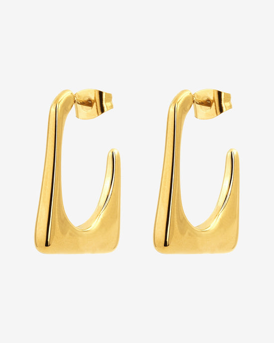 Rectangle Hoops Gold