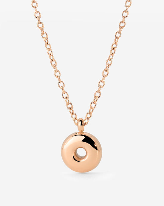 Bubble Letter Necklace Rose Gold