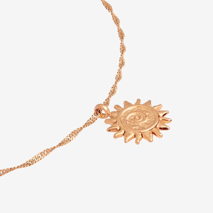 Free Sunny Swirl Necklace Rose Gold