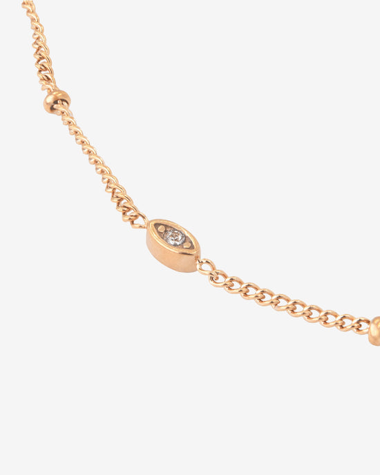 Sparkling Eyes Anklet Rose Gold