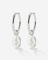 Bouquet Coin Hoop Set Medium Silver