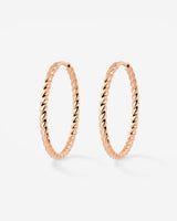 Twisted Hoops Large Rose Gold