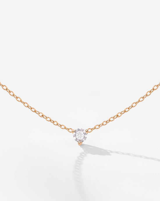 Solitaire Stone Choker Rose Gold