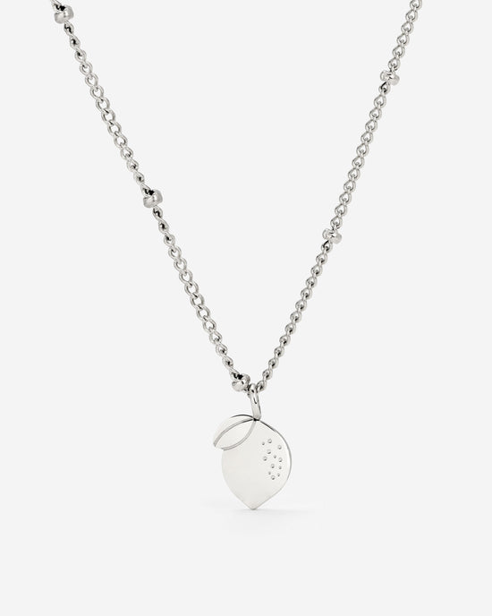 When Life gives you Lemons Necklace Silver