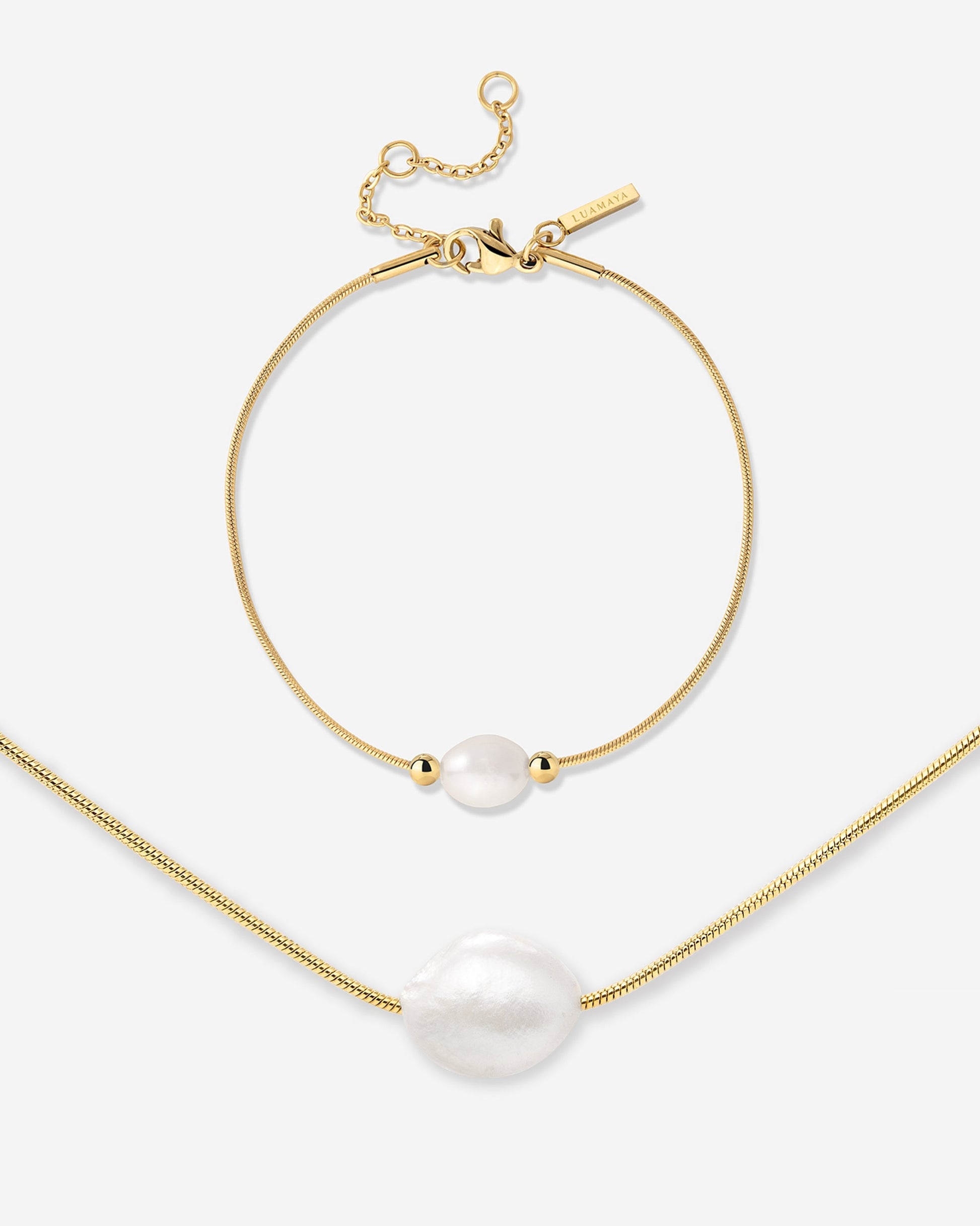 Minimalist Pearl Bundle gold