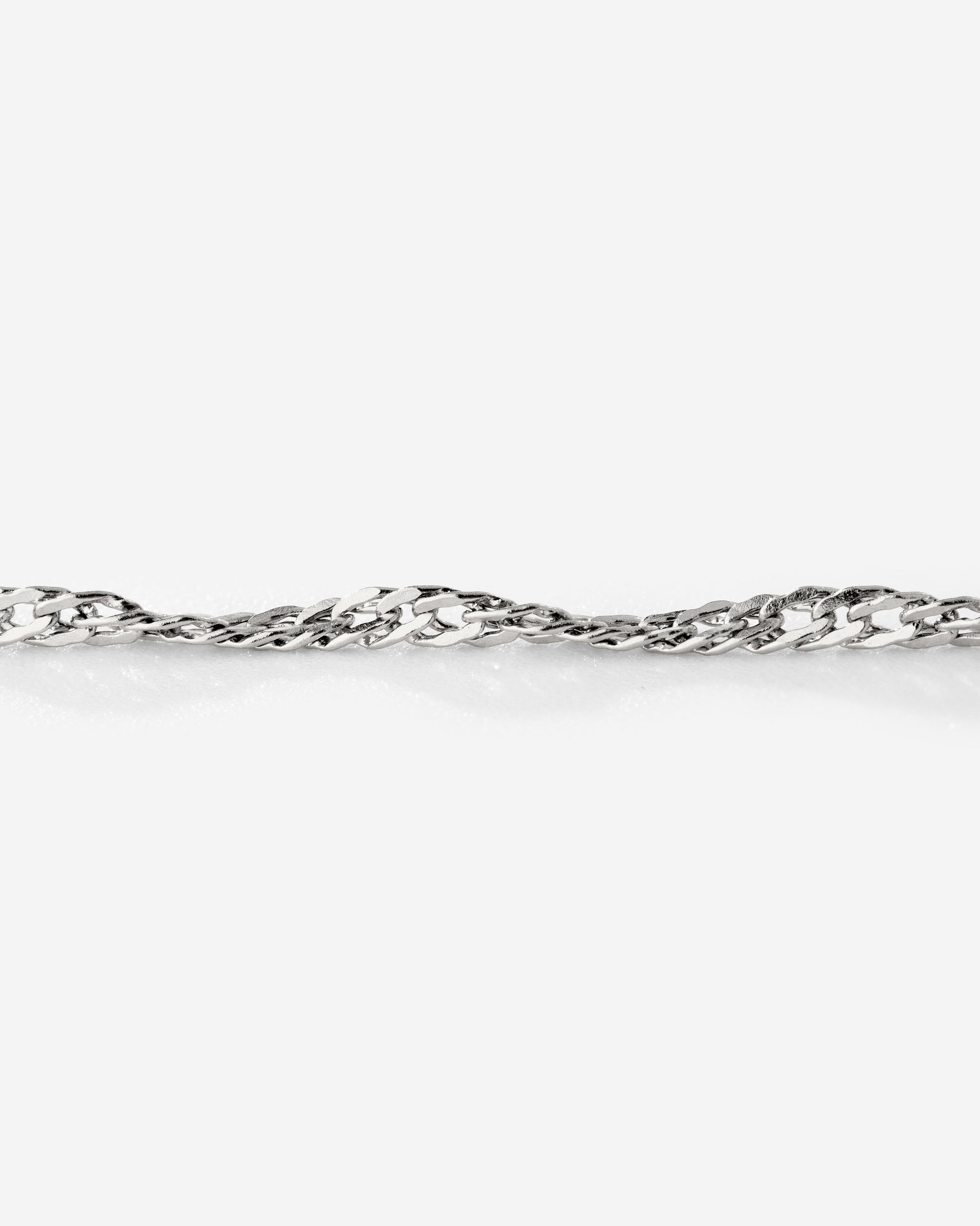 Singapore Chain Charm Bracelet Silver