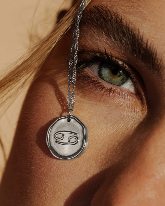 Zodiac Necklace – Cancer Silver