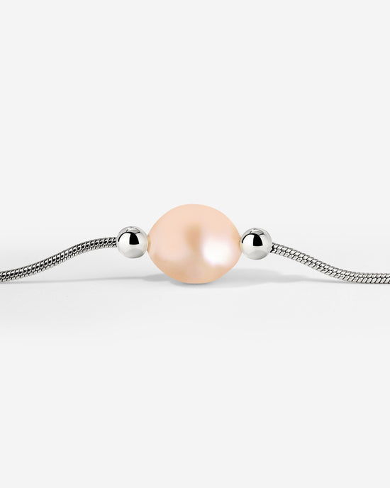 Blush Pearl Bracelet Silver