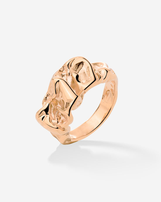 Crinkled Ring Rose Gold