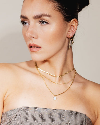 Round Snake Necklace Silver