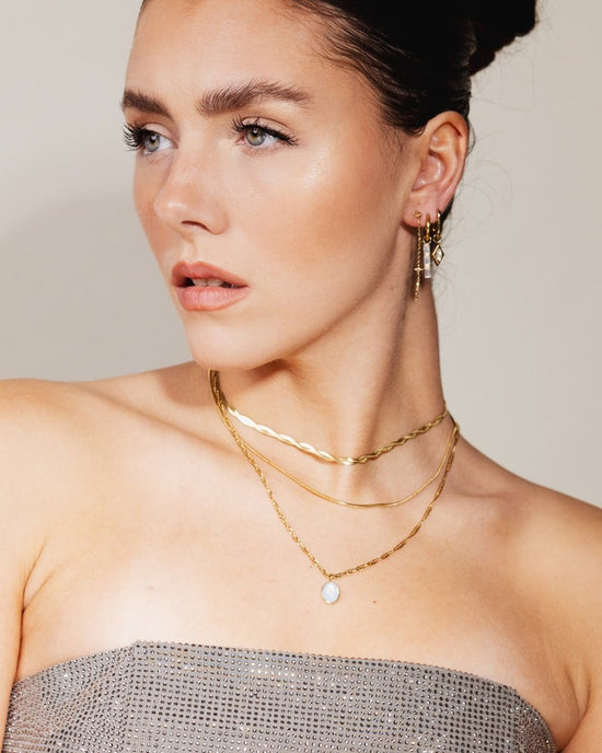 Round Snake Necklace Silver