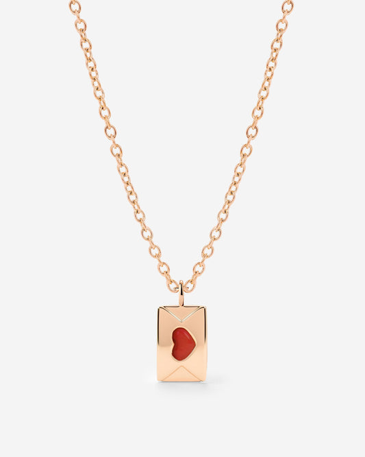 Love Letter Necklace Rose Gold