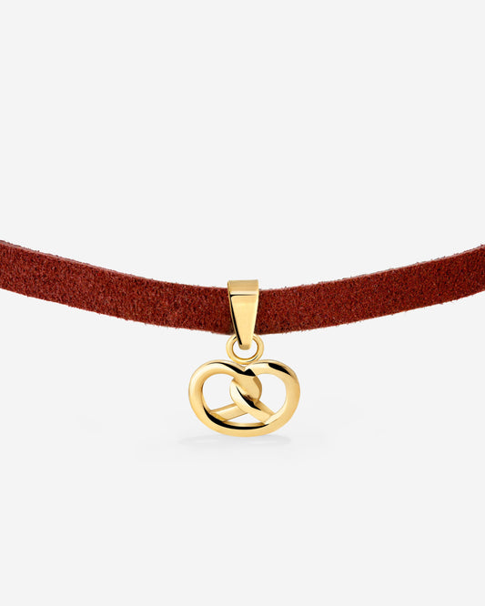 Pretzel Babe Choker Dark Red