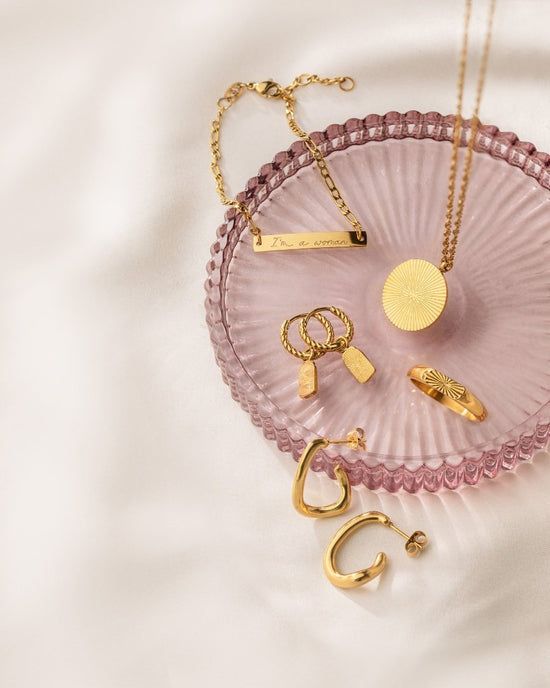 Sisterhood Bond Hoops Rose Gold