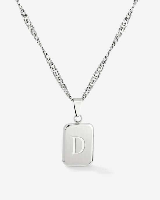 Letter Necklace Silver