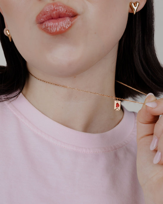 Love Letter Necklace Rose Gold