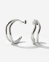 Tides Hoop Studs Silver