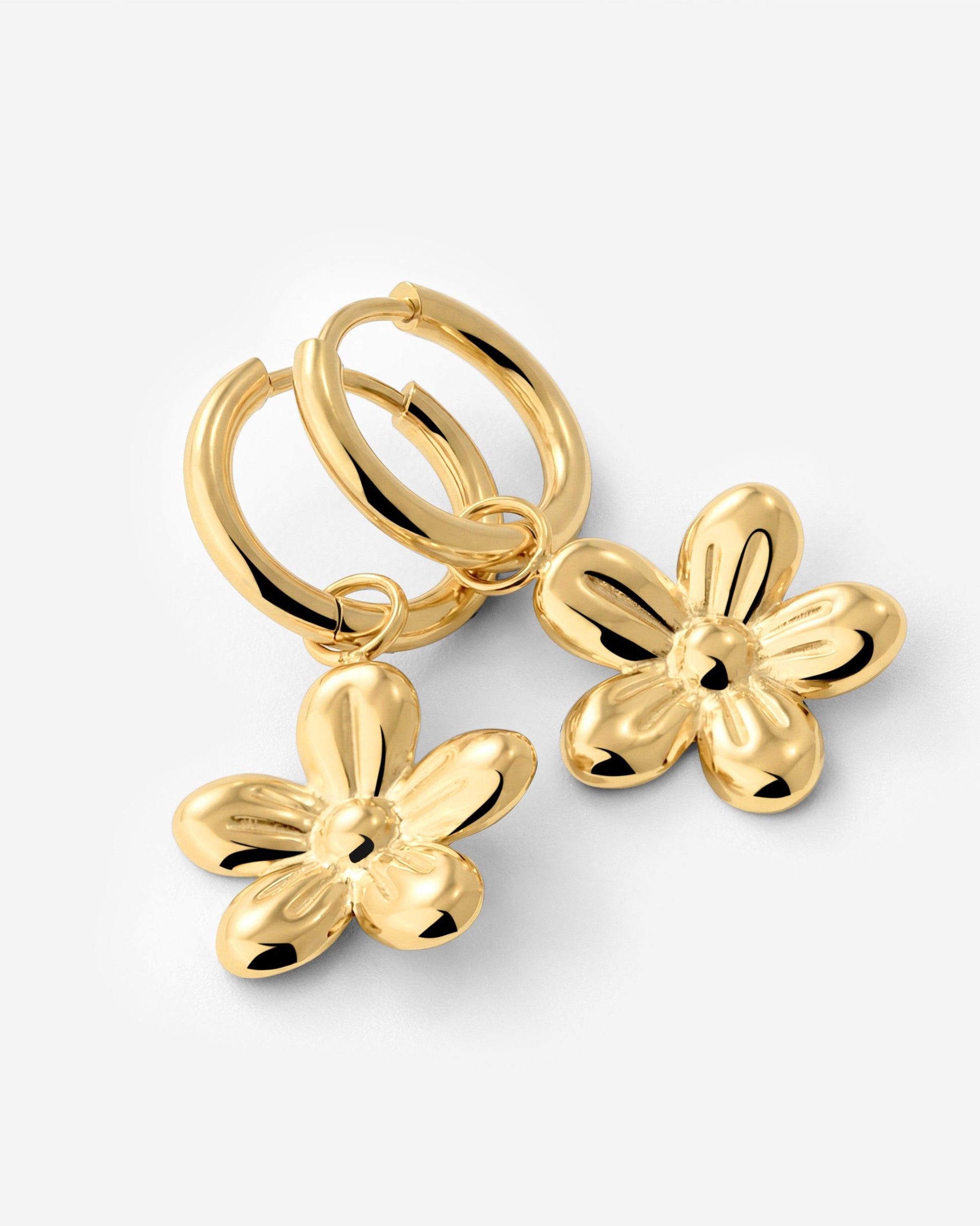 Blossom Hoop Set Small Gold