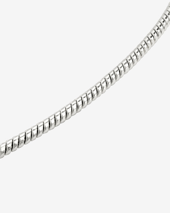 Round Snake Necklace Silver