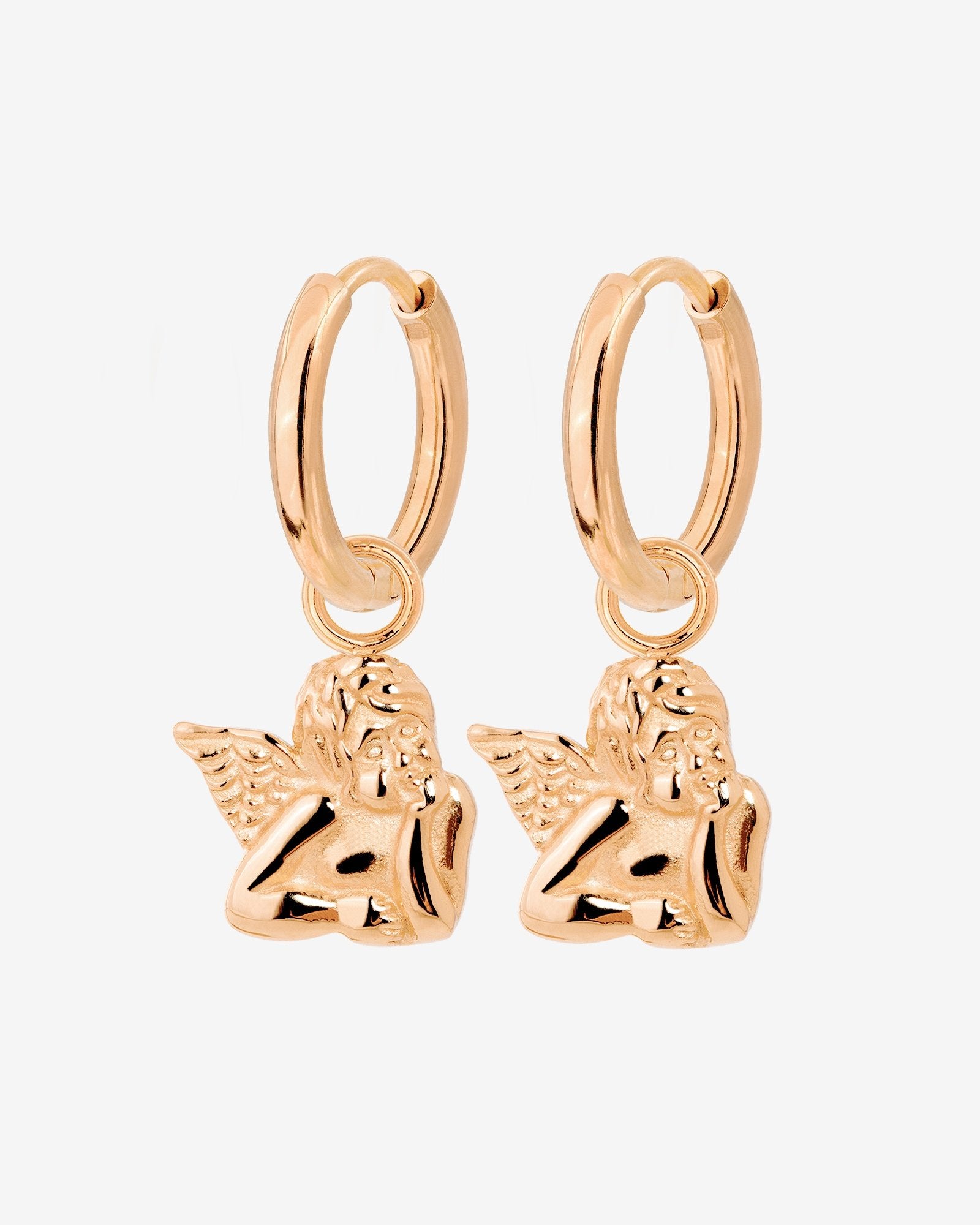 Cherub Hoop Set Small Rose Gold