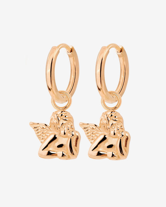 Cherub Hoop Set Small Rose Gold