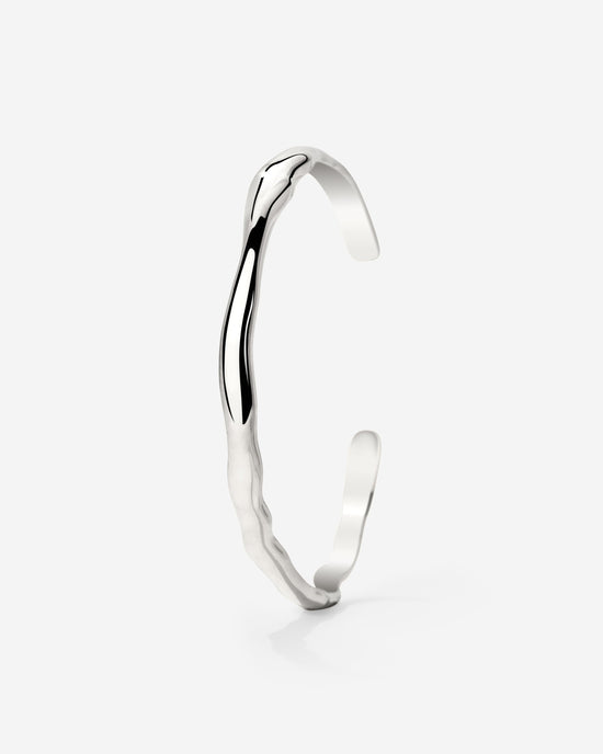 Flowing Bangle Silver