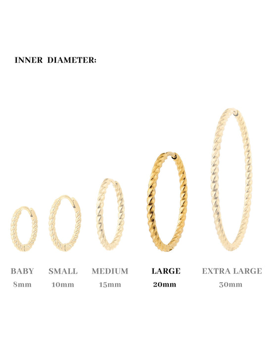 Twisted Hoop Set Large