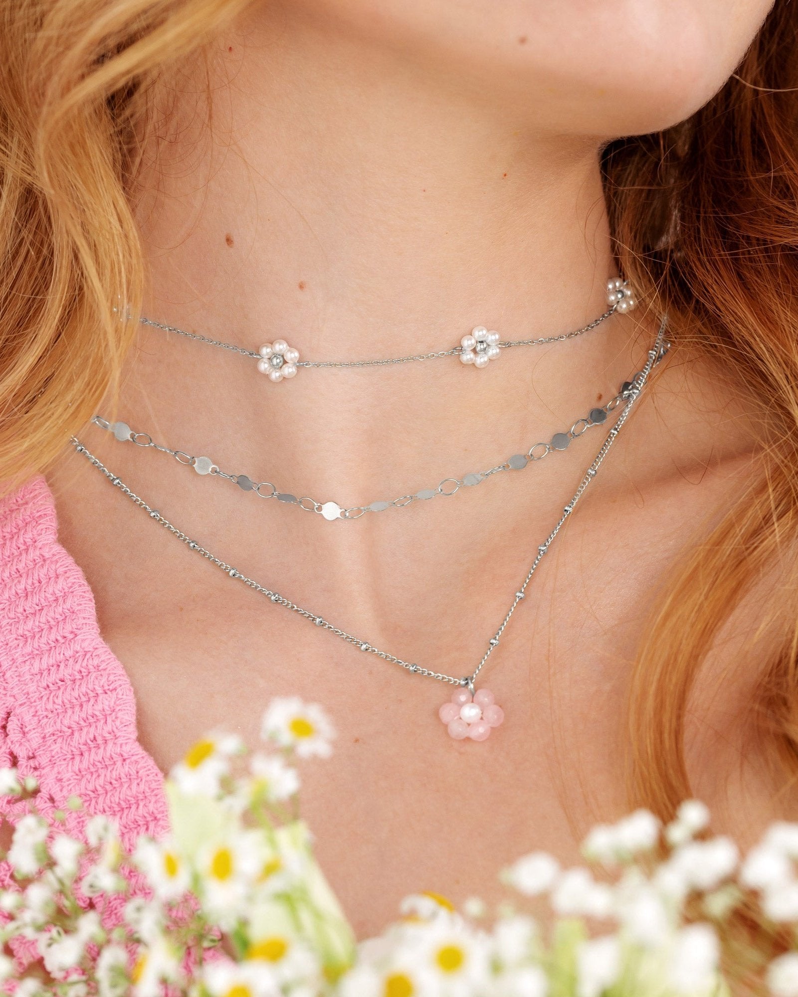 Spring Babe Necklace Silver
