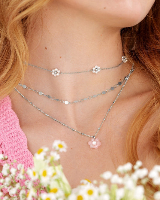 Spring Babe Necklace Silver