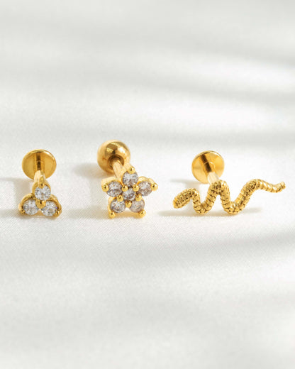 Snake Piercing Silver