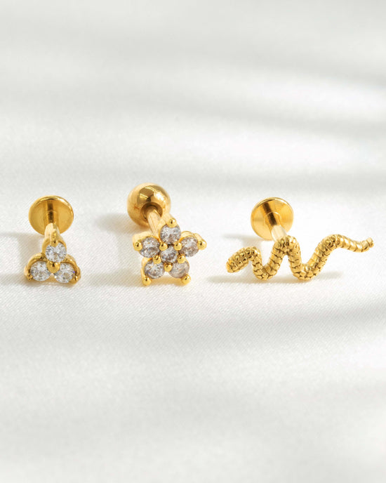 Snake Piercing Silver
