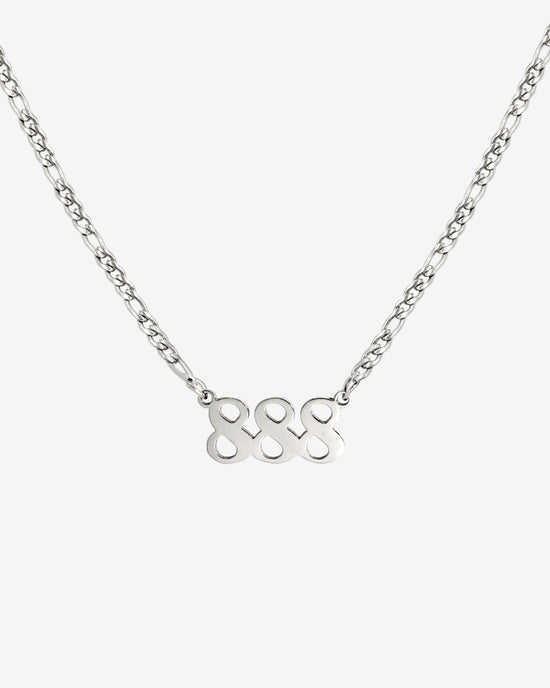 Angel Number Necklace Silver