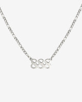 Angel Number Necklace Silver 888