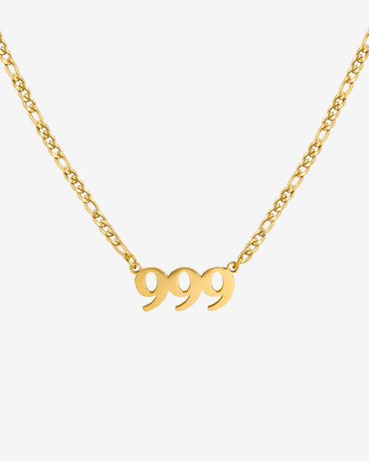 Angel Number Necklace Gold