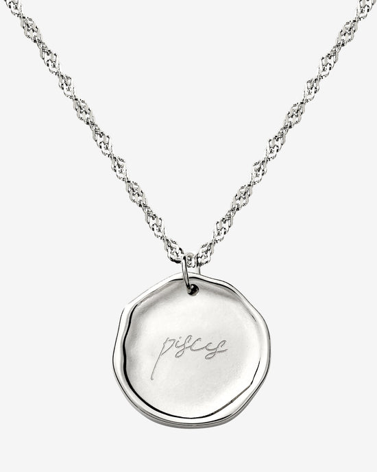 Zodiac Necklace – Pisces Silver