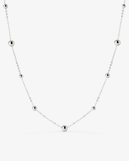Infinite Beads Necklace Silver