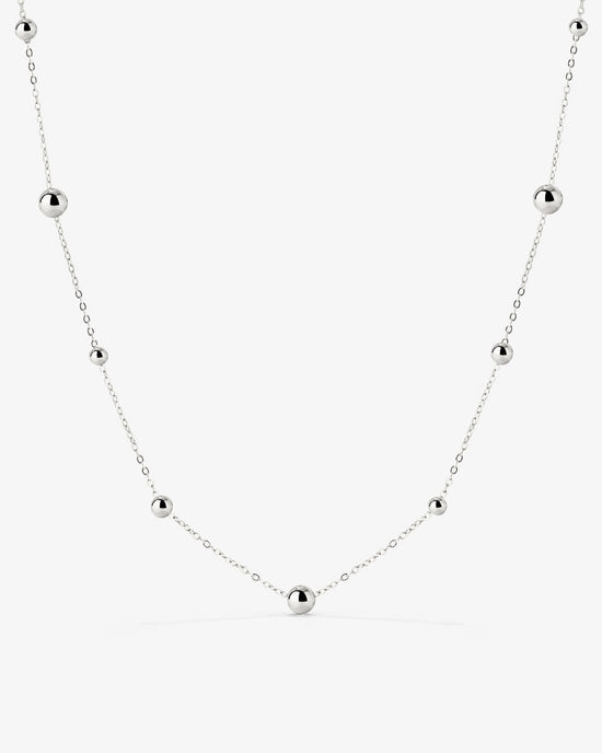 Infinite Beads Necklace Silver