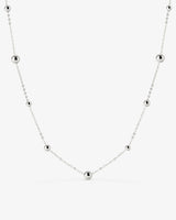 Infinite Beads Necklace Silver