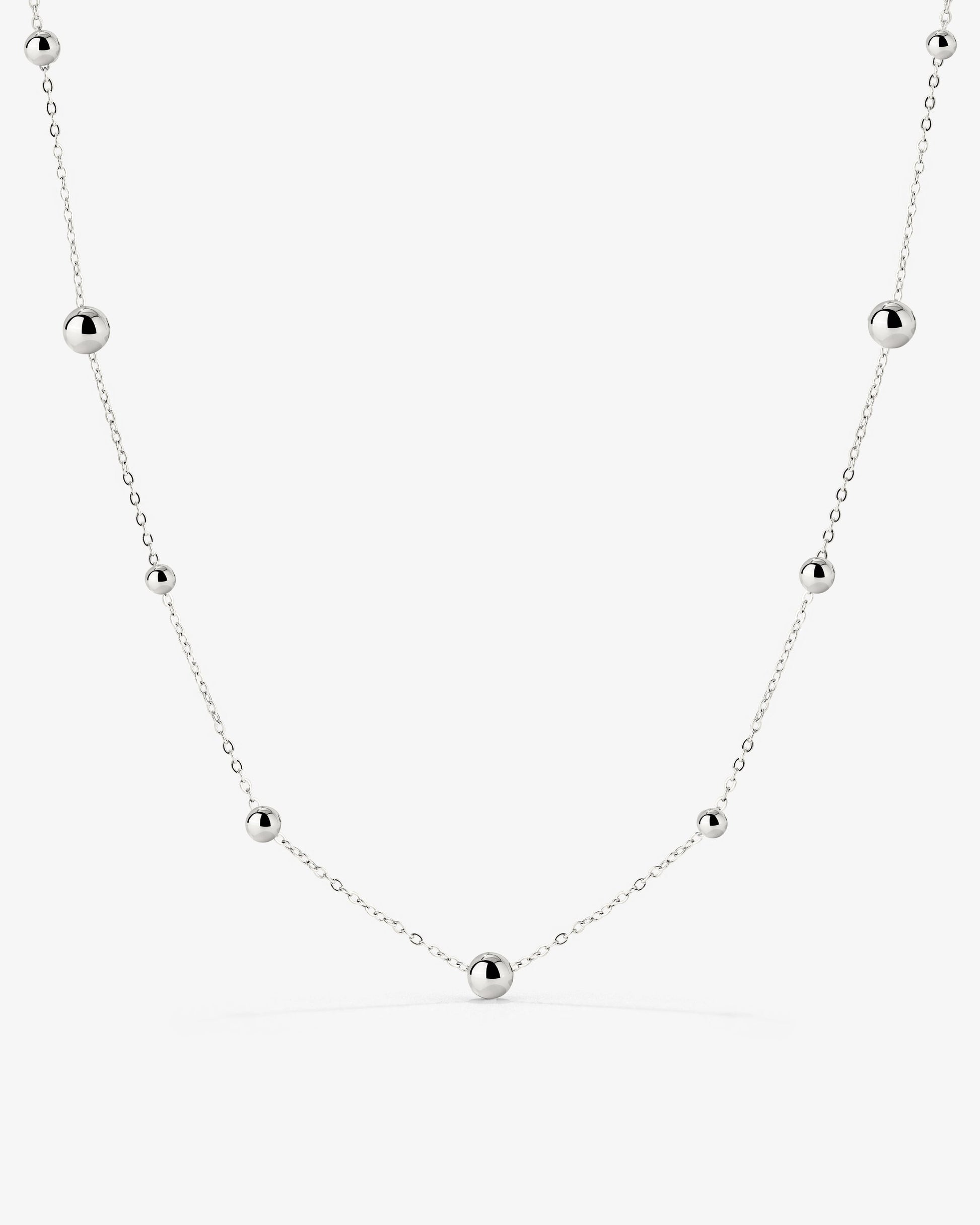 Infinite Beads Necklace Silver
