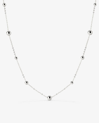 Infinite Beads Necklace Silver