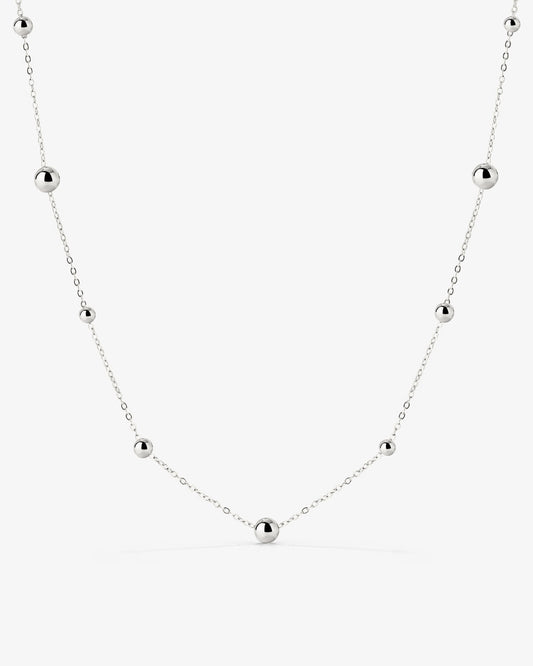 Infinite Beads Necklace Silver