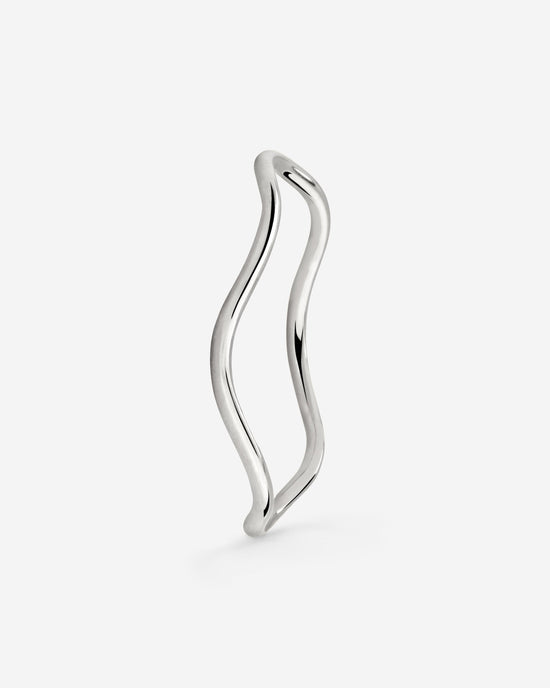 Slim Wave Ring Silver