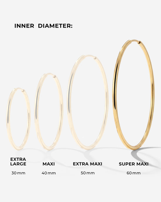 Super Maxi Hoops Silver