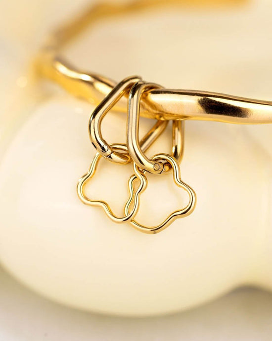 Forming Fluids Oval Hoop Set Baby Rose Gold