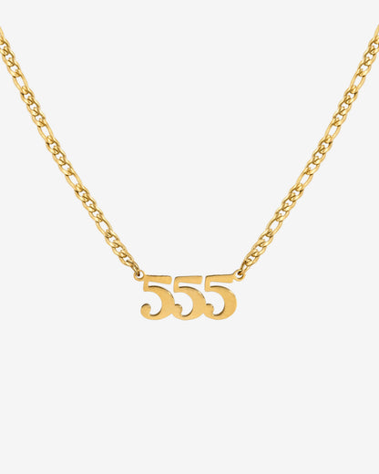 Angel Number Necklace Gold