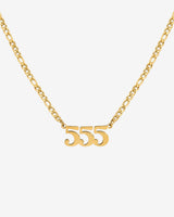 Angel Number Necklace Gold 555