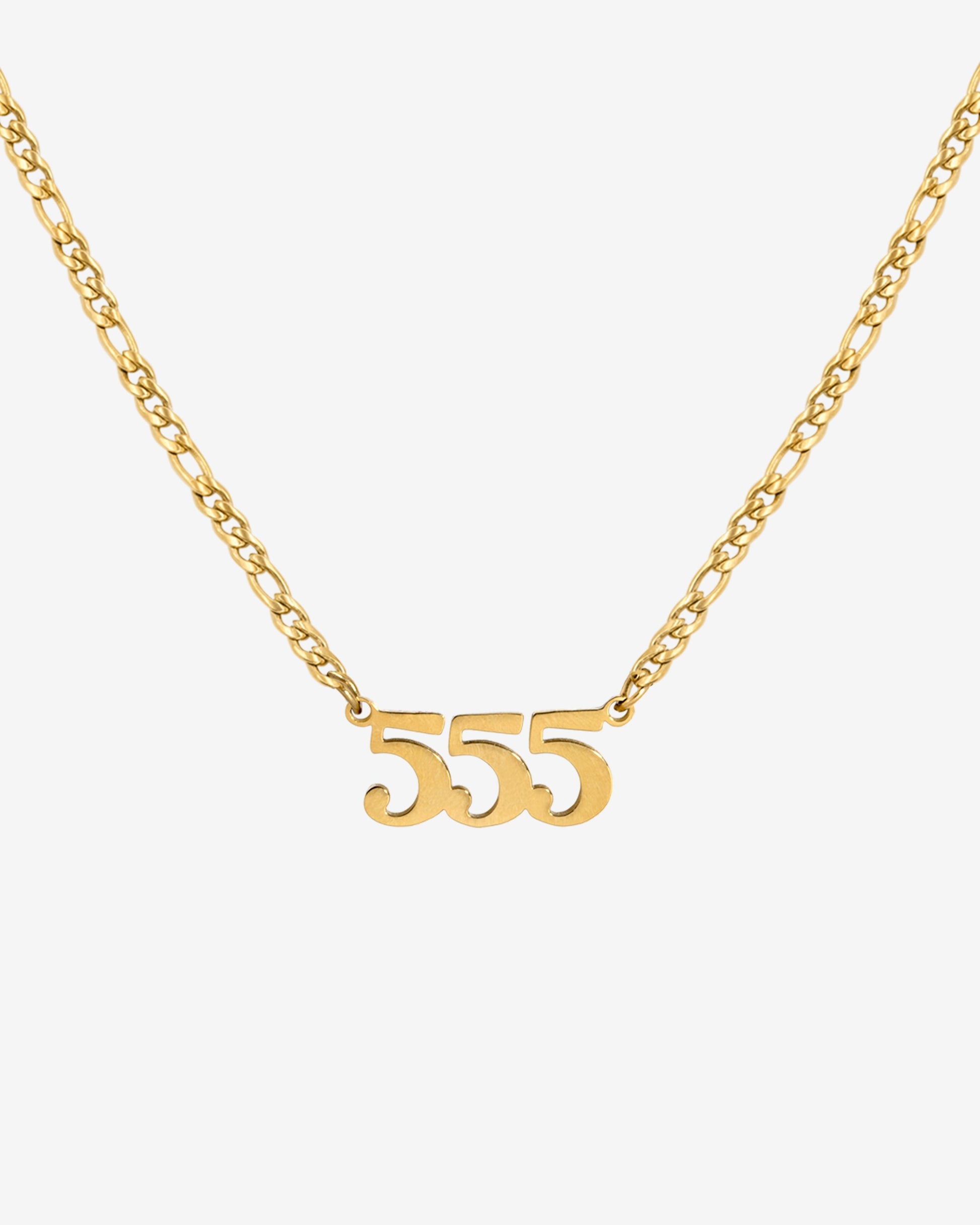 Angel Number Necklace Gold 555